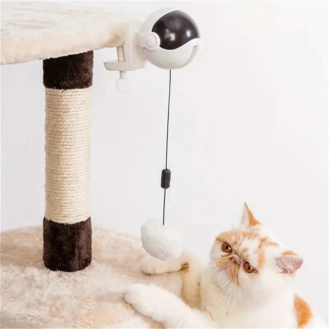 1Pc Fun Lifting Ball Electric Motion Cat Toy With Automatic Retractable Cat Teasing Ball Rotating Interactive Puzzle Pet Toys - 6