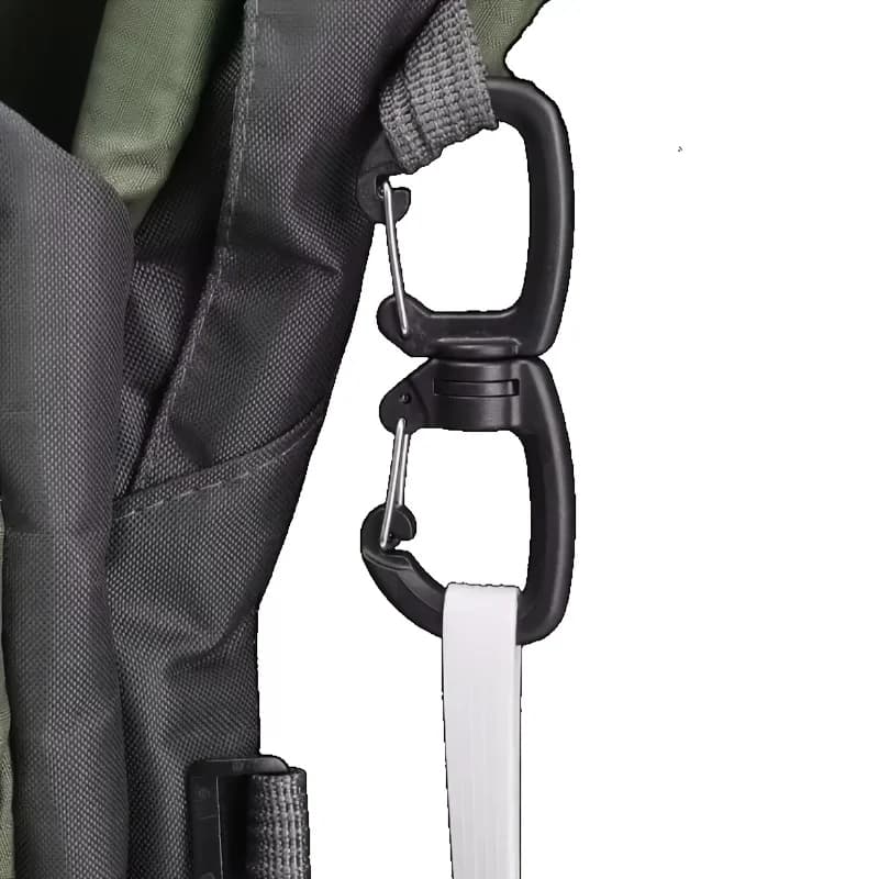 360 Rotating Double Carabiner Outdoor Swivels Clip Portable S Chain Hook Camping Double Hook Backpacks Keychains Carabiner - 3