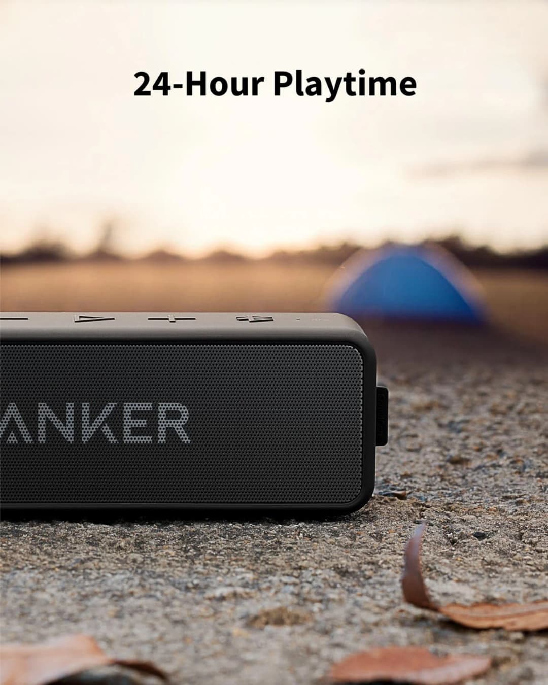 Anker Soundcore 2 Portable Bluetooth Speaker with Stereo Sound, Bluetooth 5, Bassup, IPX7 Waterproof, 24-Hour Playtime - 2