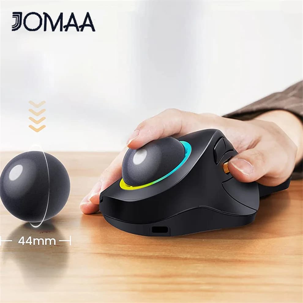 ماوس ألعاب لاسلكي JOMAA RGB بإضاءة خلفية، 2.4G، قابل لإعادة الشحن، متوافق مع أجهزة الكمبيوتر المحمولة وMac وiPad - 2