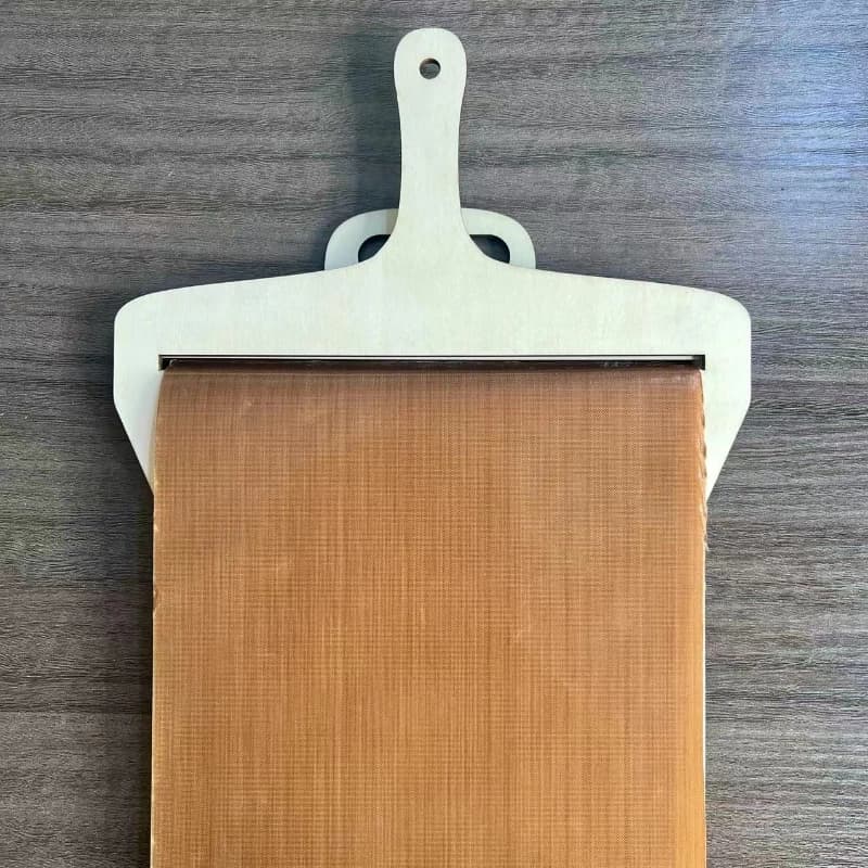 1 قطعة شفرة بيتزا منزلقة محمولة صينية عجين شفرة بيتزا منزلقة ملعقة غير لاصقة مجداف مع قماش عالي الحرارة - 5