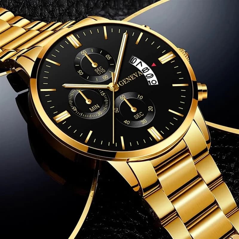 Fashion Men Watch Luxury Calendar Quartz Wrist Watch Mens Business Watches for Man Clock Montre Homme - 3