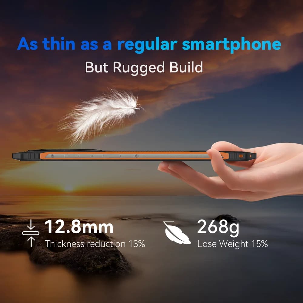 Cubot KingKong ES Ultra-thin Rugged Android Smartphone, 16GB RAM(6GB+10GB), 128GB ROM, 6.56" 90Hz Screen, 48MP Camera, 4G Phone - 4