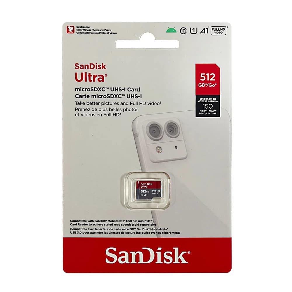 SanDisk Ultra microSD Card 32GB microSDHC A1 UHS-I Class10 64GB 128GB 256GB 512GB 1TB microSDXC Perfect for Full HD video - 6