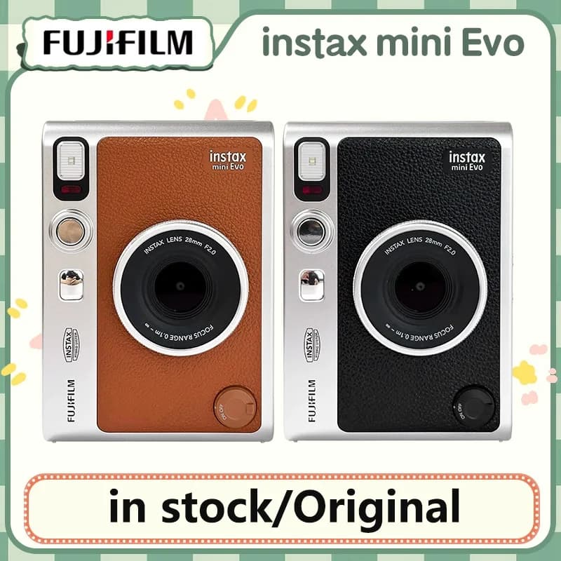 New Model Fujifilm Instax Mini Evo Camera Pink/Brown/Black Optional White Film 20/40 sheets Fuji Instant Camera Smartphone Photo - 2