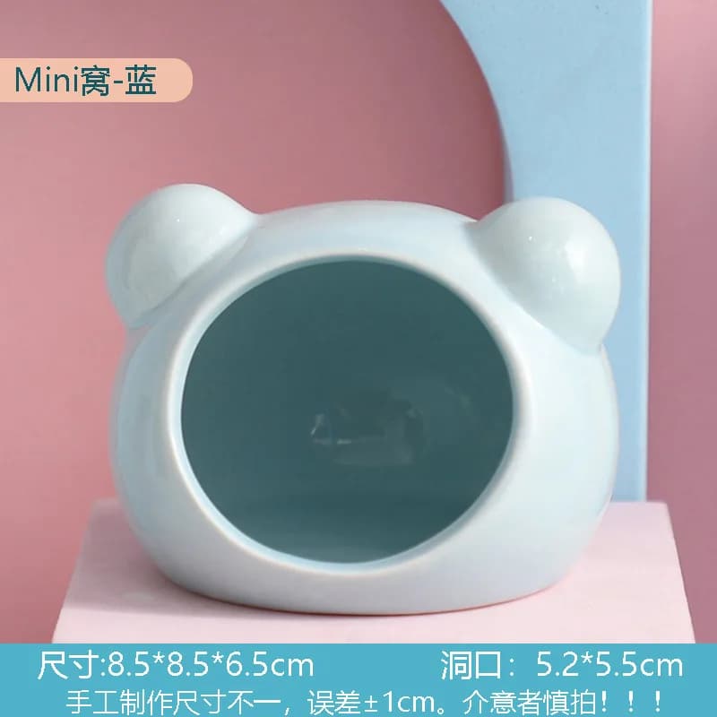 Hamster Nest Small Pet Ceramic Nest A Small House Suitable for Golden Bears Summer Cooling House Hamster Landscaping Accessories - 6