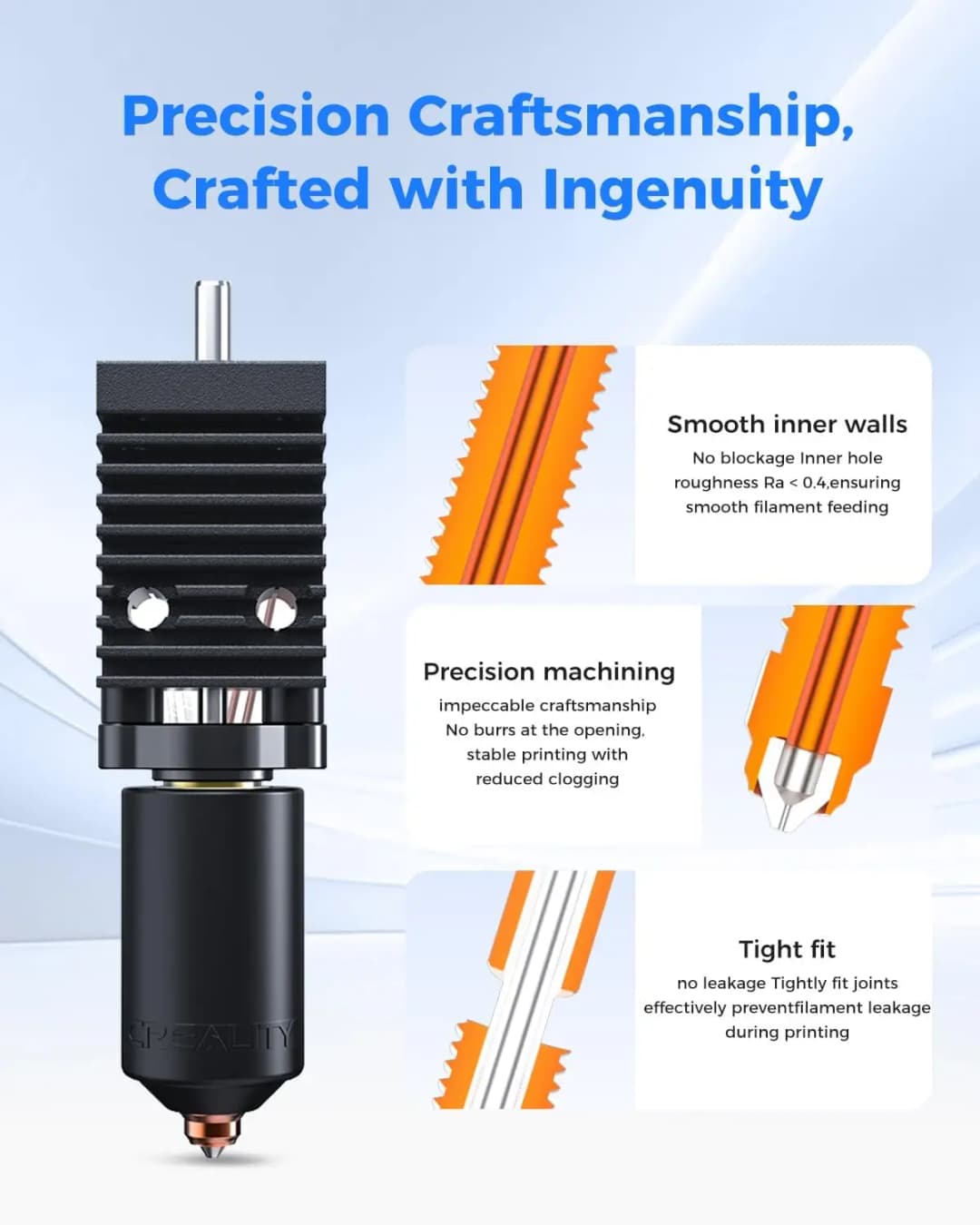 Creality K2 Plus Ceramic Hotend Kit,K2 Plus Quick-swap Nozzle All-Metal Quick-Change Nozzle & 300°C Heating Block Upgrade Parts - 4