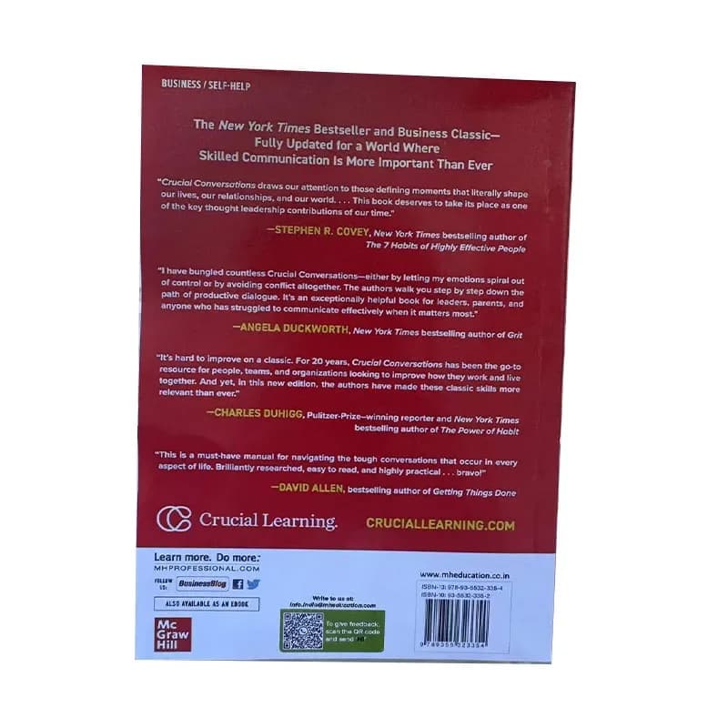 New Crucial Conversations Tools for Talking When Stakes Are High Third Edition Communication Challenges Book Paperback - 2