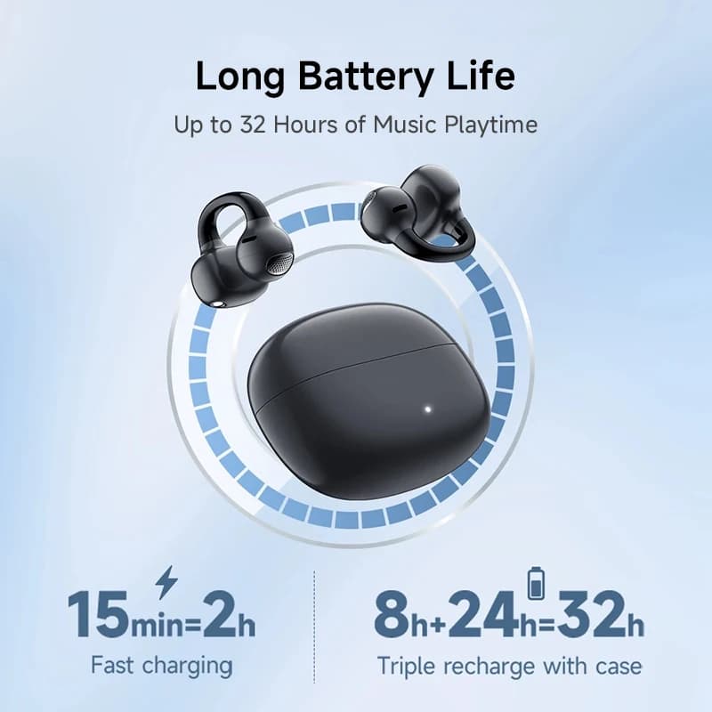 سماعات أذن بلوتوث مفتوحة Edifier Comfo Q، لاسلكية، مشبك أذن رياضي، مقاومة للماء IP54، مكالمات واضحة، وقت تشغيل 32 ساعة - 5