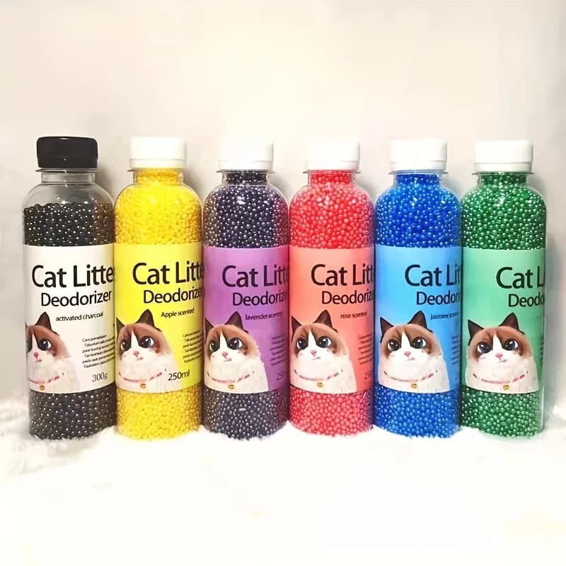 Deodor Bead For Cats Toilet Absorb Deodorant Beads For Cat Litter Box 6 Flavors Aromatic Litter Cat Pet Cleaning Supplie - 6