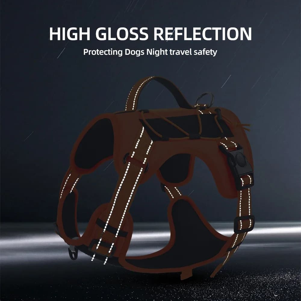 Dog Tactical Chest Harness Multifunctional Undershirt Reflective Dog Chest Harness Explosion-Proof Dog Chest Harness - 3