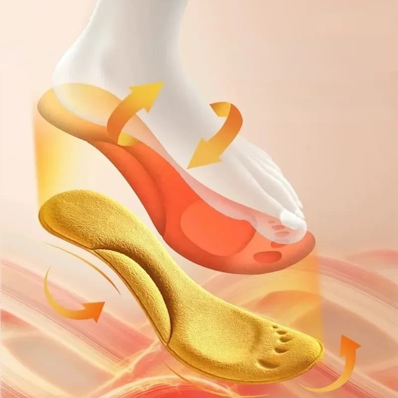 4D تدليك الدافئة كومة الأحذية النعال سوبر لينة اللاتكس نعل رياضي للأقدام تشغيل سلة الحذاء وحيد قوس دعم العظام - 2