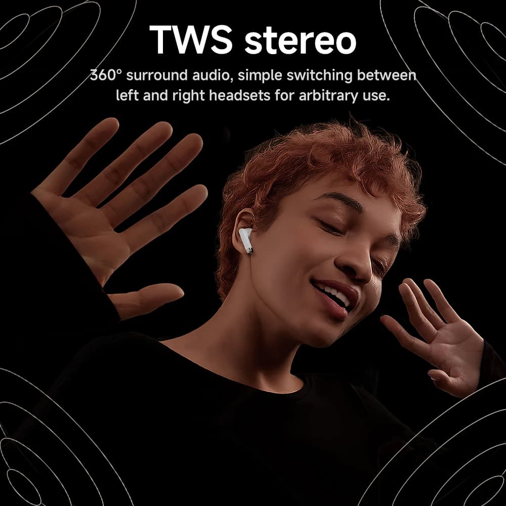 HOCO EQ2 True Wireless Bluetooth 5.3 Earbuds Touch Control Stereo In-Ear Headphones Built-In Microphone Sports Compatible - 5