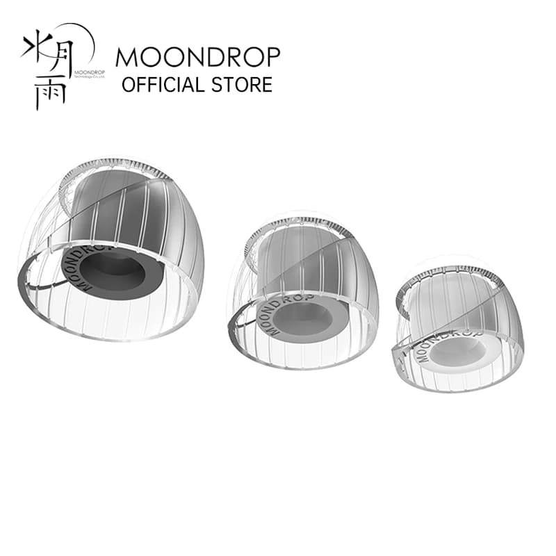 نصائح MOONDROP Spring Acoustic waveguide + هيكل دعم مزدوج من السيليكون نصائح الأذن سماعة الأذن MoonDrop Kato (3 أزواج)
