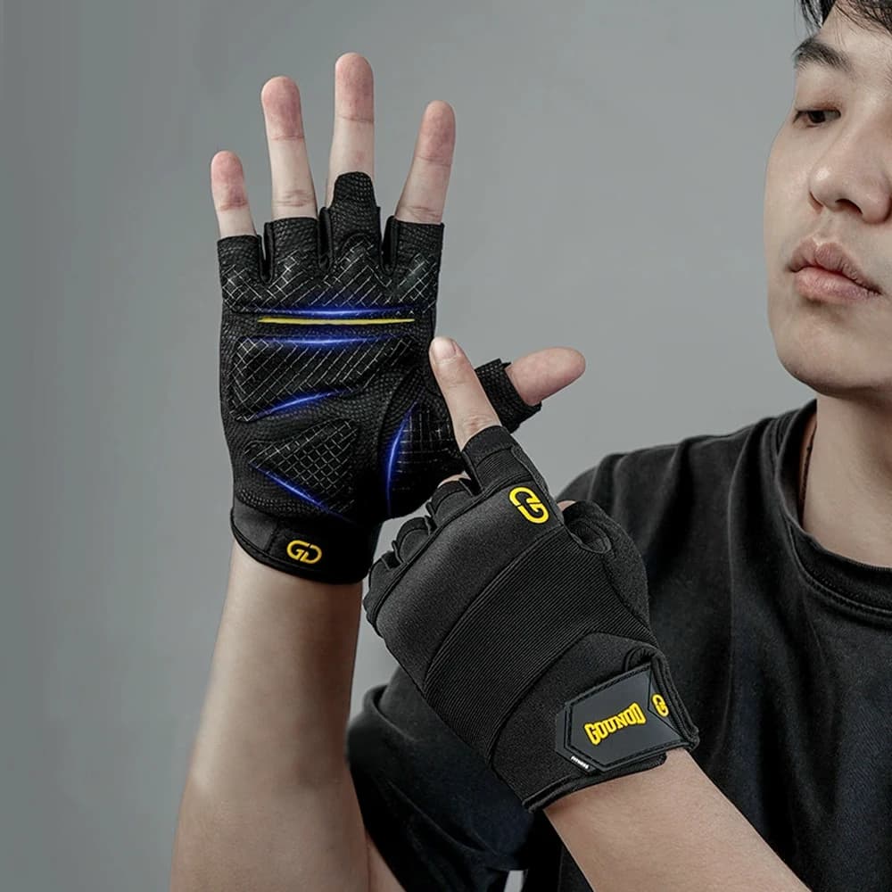 1Pair  Unisex Workout Gloves Full Palm Protection Weight Lifting Gym Gloves for Training Cycling Fitness Exercise - 2