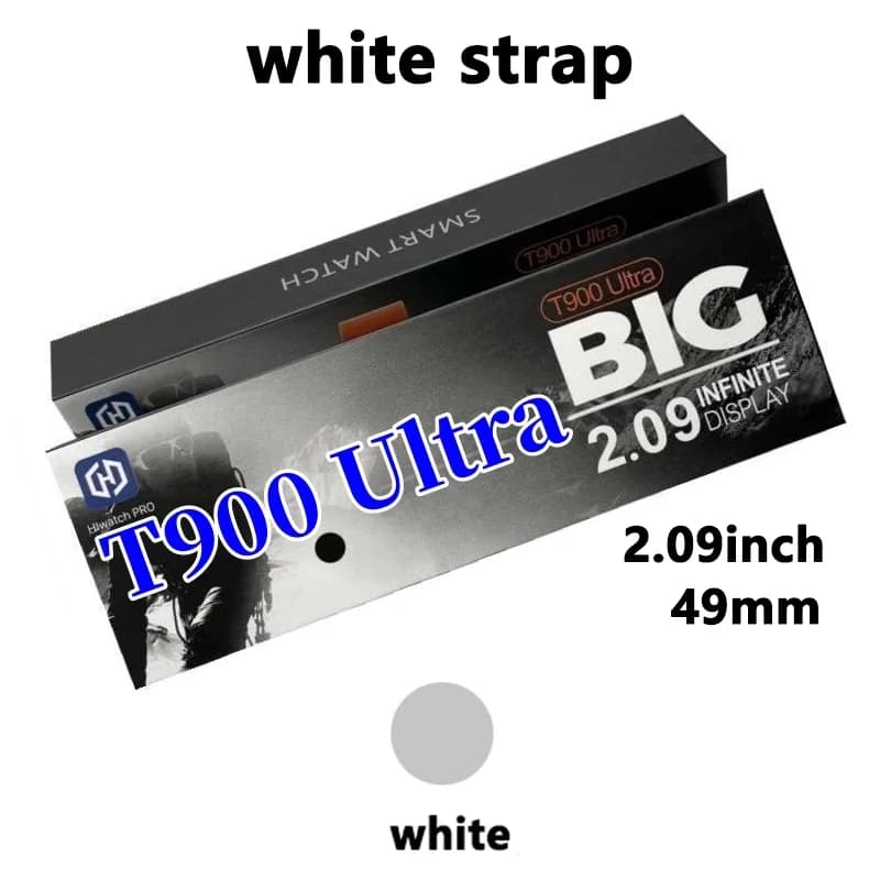 ساعة ذكية أصلية T900 Ultra كبيرة، شاشة 2.09 بوصة، مكالمات بلوتوث، سلسلة IWO 8، مناسبة للرجال والنساء، متوافقة مع IOS وأندرويد - 4