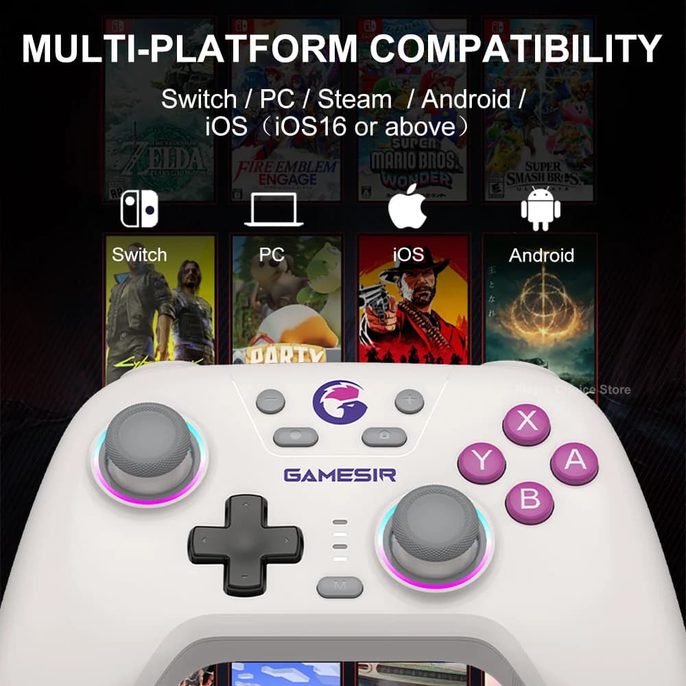 Gamesir Nova PC Gamepads For Nintendo Switch 2 Controller Windows Steam Switch Android IOS Gamer Hall Effective Sticks HD Rumble - 4