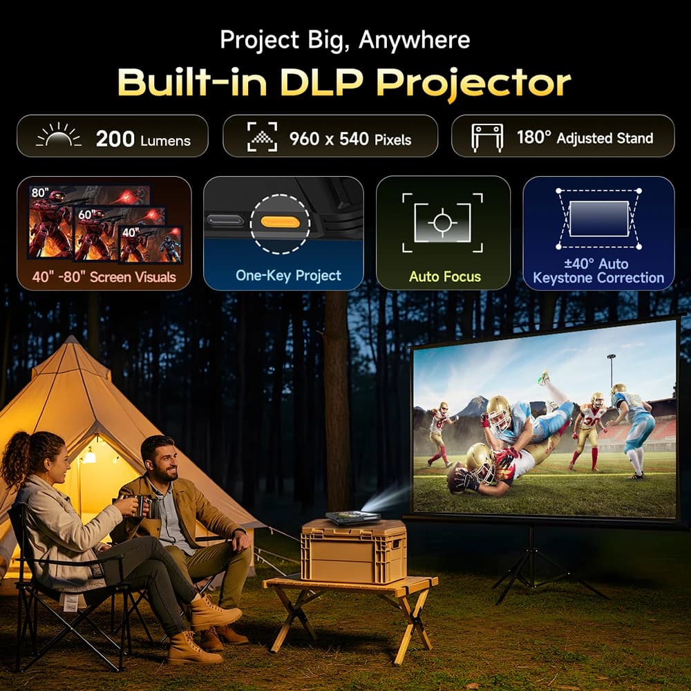 جهاز لوحي Ulefone Armor Pad 5 Ultra 5G متين مع جهاز عرض محمول 200LM وبطارية 24200 مللي أمبير وسعة تخزين حتى 12 جيجابايت + 512 جيجابايت ونظام أندرويد 15 وشاشة 11 بوصة FHD وكاميرا 64 ميجابكسل - 2