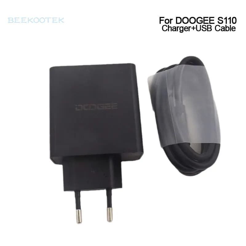 New Original DOOGEE S110 Charger Official Quick Charging Adapter TPYE-C USB Cable Data Line Charger For DOOGEE S110 Smart Phone