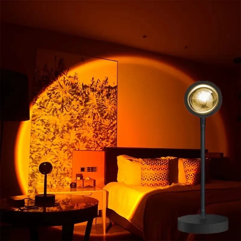 1pc LED sunset light, sunset light projector atmosphere light, bedroom LED night light projector, room atmosphere light office h
