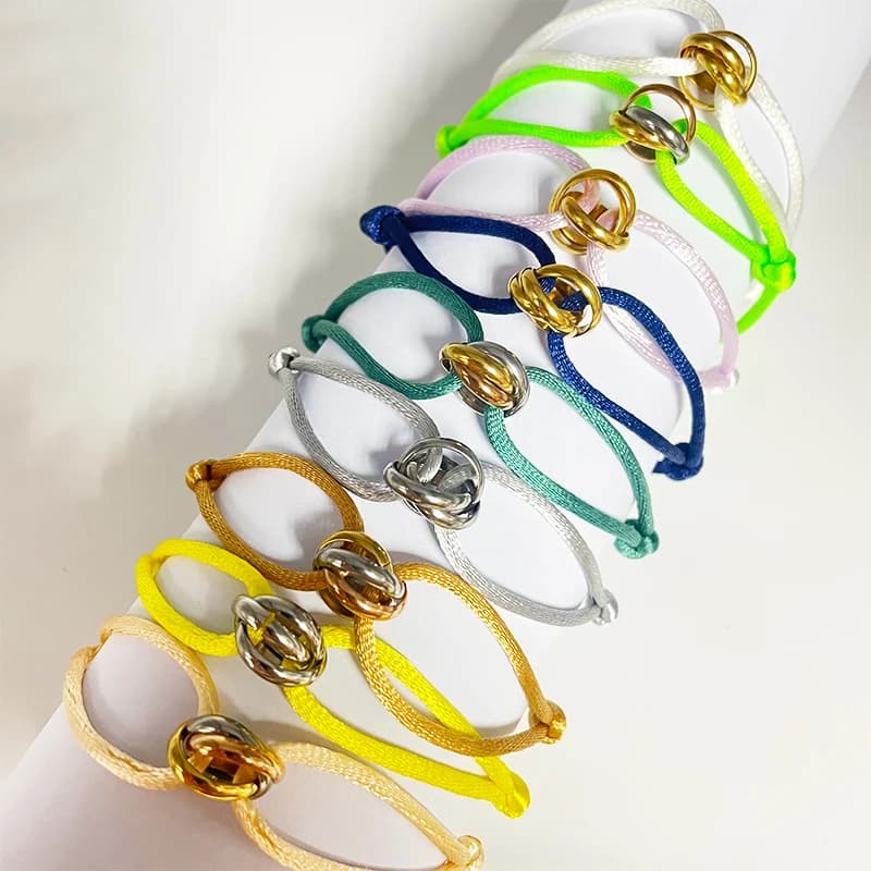 سوار Zalman بالجملة GDS888 الفاخر للجنسين 3 مشابك معدنية سلسلة يد قابلة للتعديل سوار حبل للرجال والنساء هدايا مجوهرات - 6