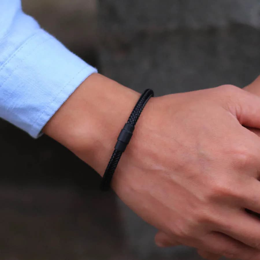 New Premium Stainless Steel Wire Bracelet For Men Magnet Buckle Casual Handcrafted Braslet Hiphop Rock Hand Accessories Pulseria - 4