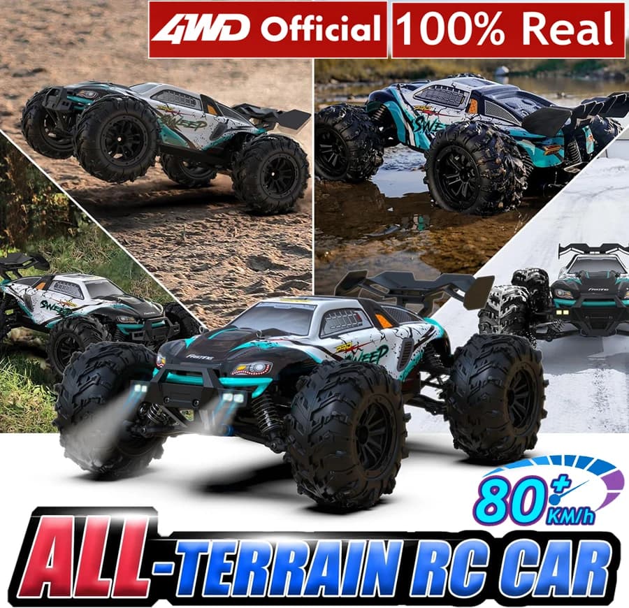 سيارة تحكم عن بعد 4WD للطرق الوعرة 4x4 سيارة RC عالية السرعة شاحنة باجي سوبر بدون فرشاة 50 أو 80 كم/ساعة سباق الانجراف السريع لعبة هدية - 6