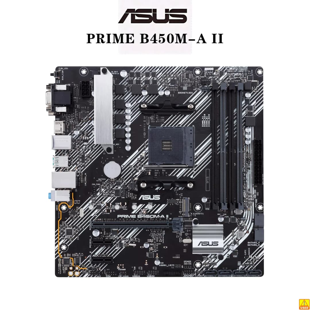 ASUS PRIME B450M-A II Motherboard Socket AM4 CPU DDR4 4400（O.C） Memory Chipset B450 Mainboard - 2