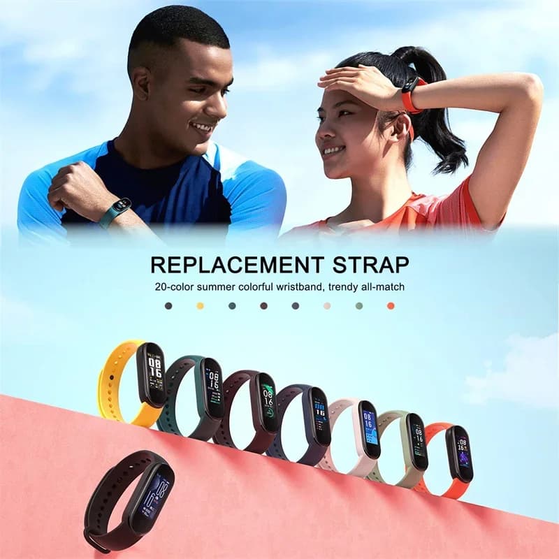 Strap For Xiaomi Mi Band 7 6 5 Bracelet Sport Silicone Wristband belt Replacement Smart watch Xiao Mi Band 3 4 5 6 Strap - 4