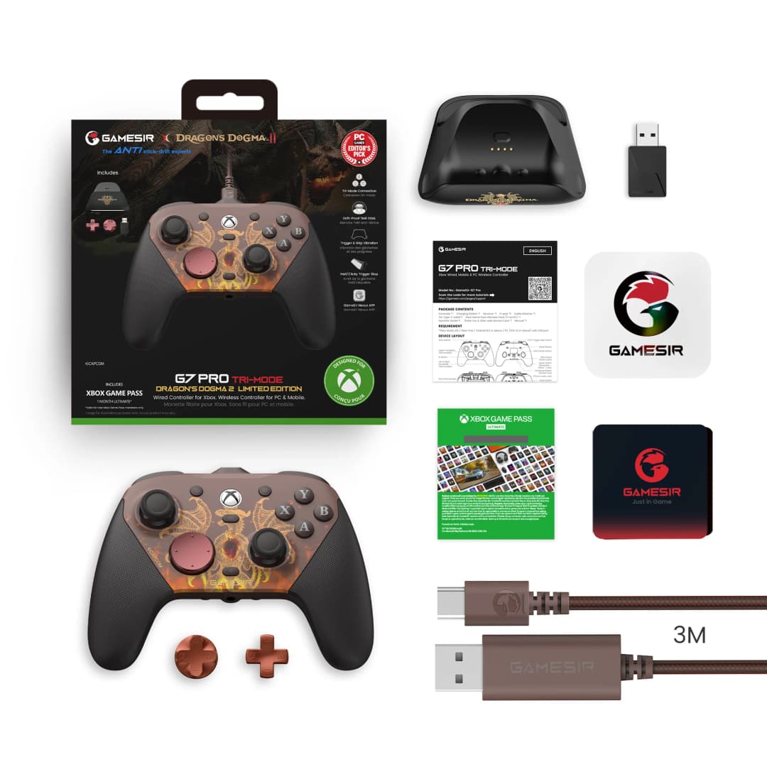 GameSir G7 Pro Dragon's Dogma II Xbox Gaming Controller with Smart Charging Station, Hall Effect, Gyro, 3.5mm Audio Jack - 6