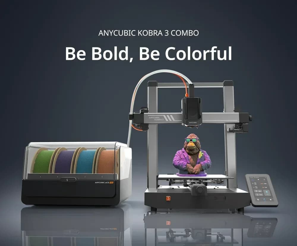 Anycubic Kobra 3 Combo Multi-Color Printing 4 to 8 Colors Max 600mm/s printing speed Anycubic FDM 3D Printer - 3