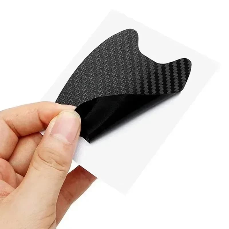 4Pcs/Set Car Door Sticker Carbon Fiber Scratches Resistant Cover Auto Handle Protection Film Exterior Styling Accessories - 4