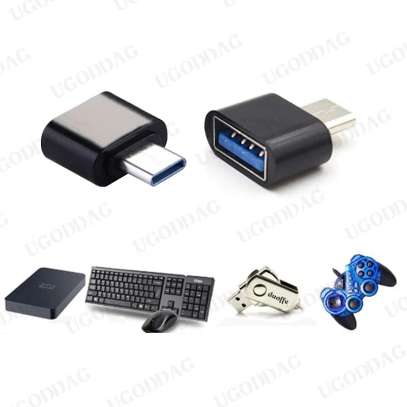 1/5 قطعة جديد عالمي Type-C إلى USB 2.0 OTG محول موصل للهاتف المحمول USB2.0 نوع C OTG مهائي كابلات - 2