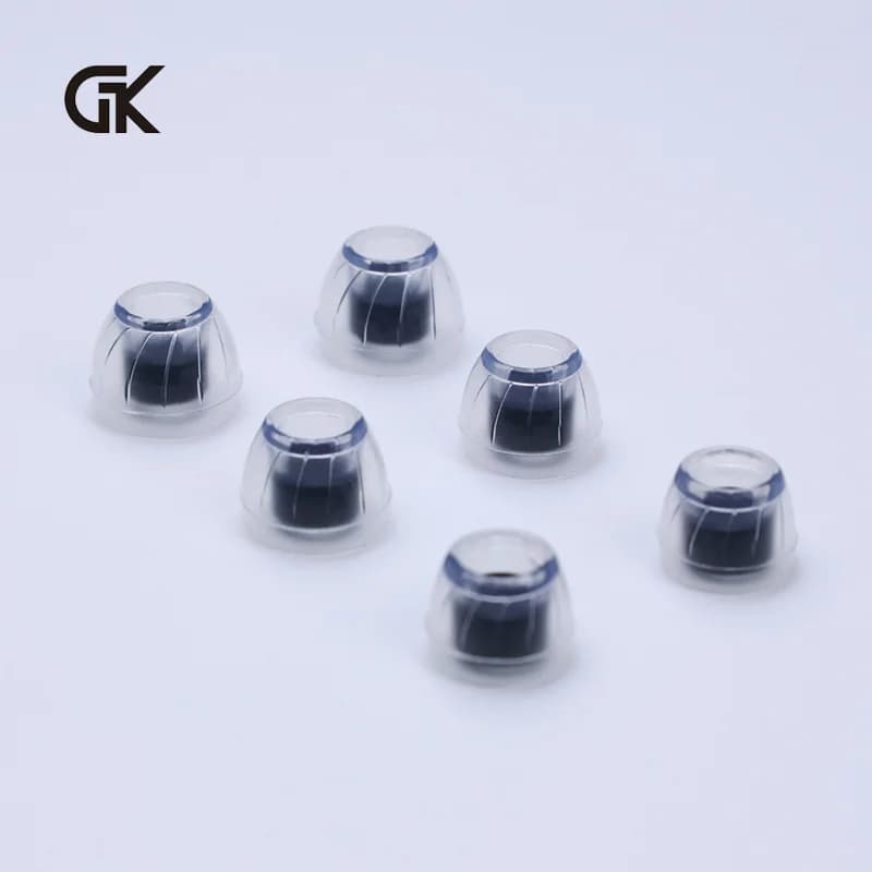 نصائح أذن من السيليكون السائل عالية الشفافية GK TS100 لمعظم سماعات الأذن السلكية HiFi مع أحجام S/M/L سدادات أذن عالمية مريحة