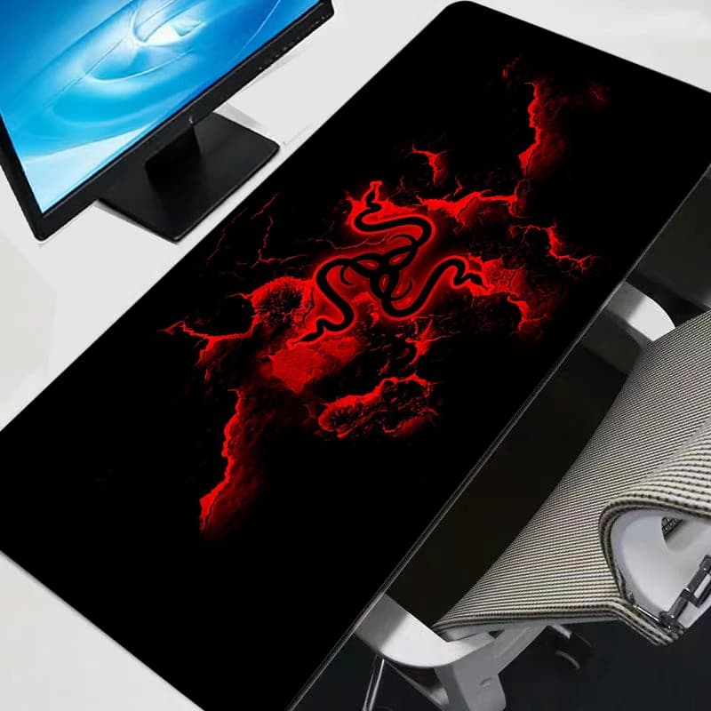 حصيرة ماوس كبيرة من Razer للكمبيوتر الشخصي، إكسسوارات ألعاب كاواي، تصميم أنيمي، حصيرة لوحة مفاتيح متينة، سجادة طاولة - 2