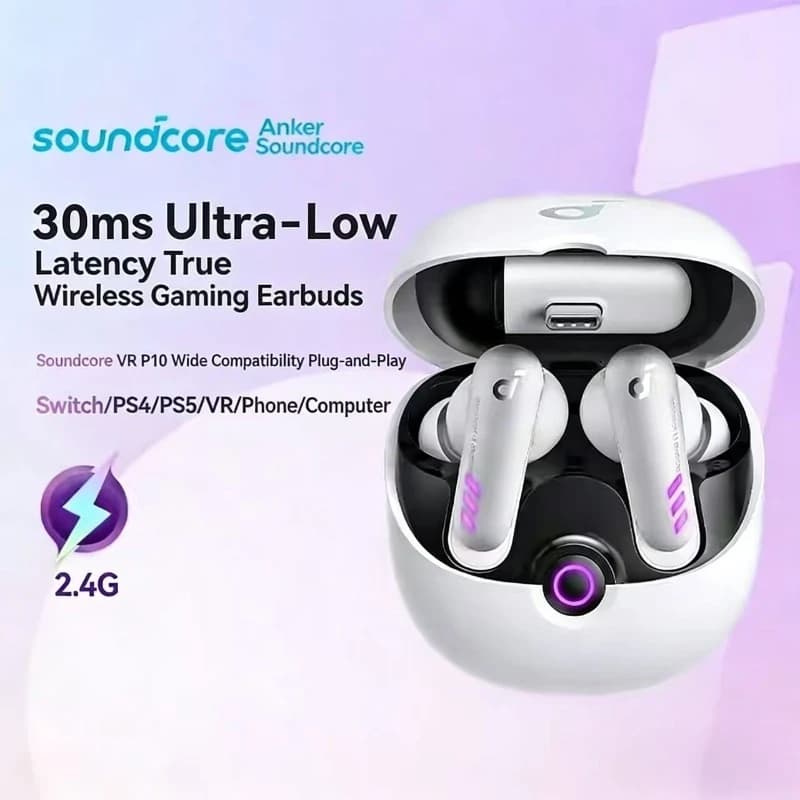 أنكر ساوندكور VR P10 سماعات بلوتوث لاسلكية منخفضة الكمون لسويتش الألعاب والرياضات الإلكترونية سماعات رأس للألعاب - 3
