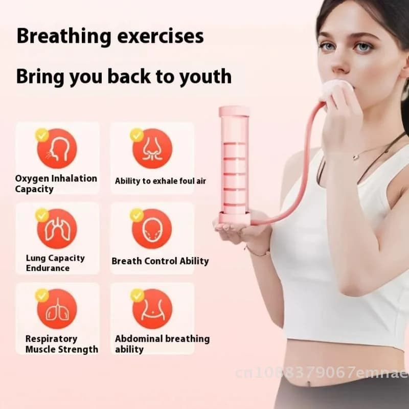 جهاز تدريب البطن متعدد الوظائف، جهاز تمرين التنفس، مدرب سعة الرئة للبالغين، معدات التدريب الرياضية - 5