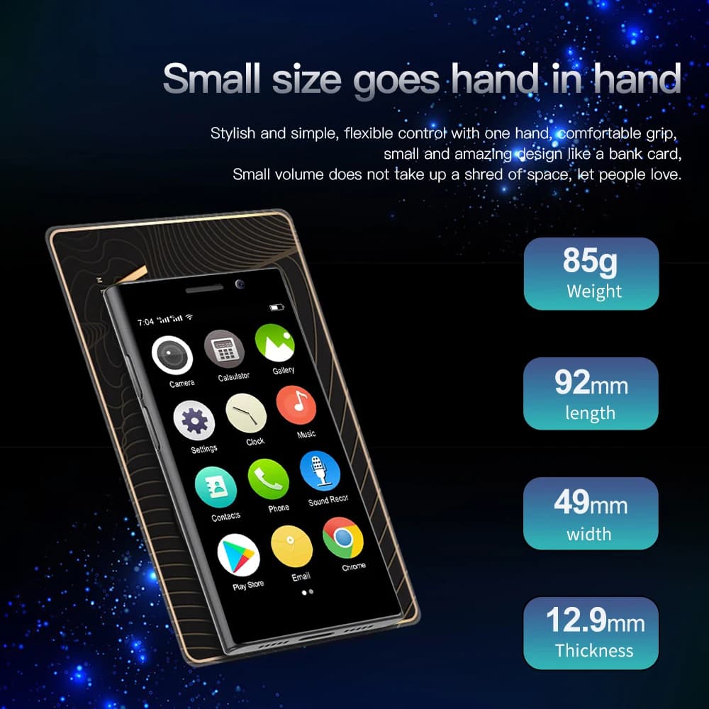 SERVO S24 MINI Android Smartphone 4G Network 2 SIM standby Play Store Face Unlock 3.0" Color Screen Mini Card Smart Mobile Phone - 6