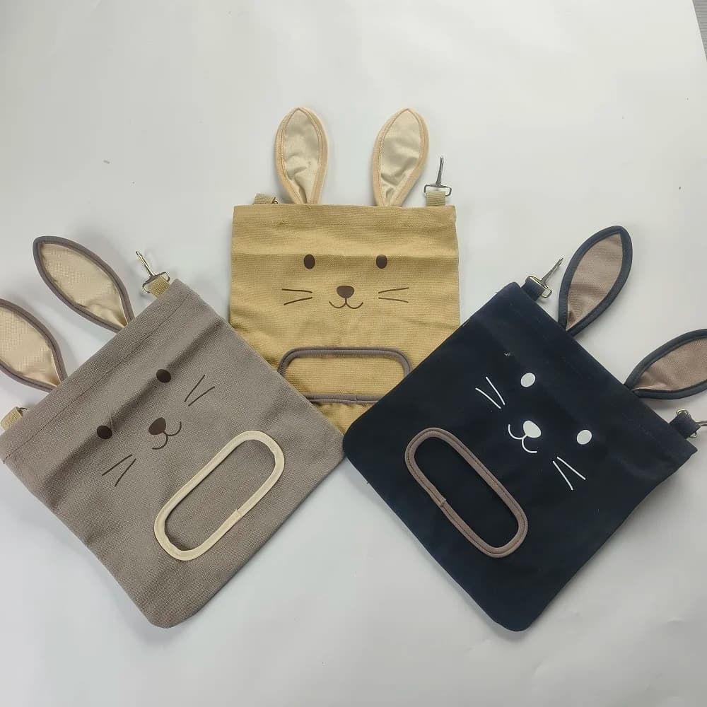 حقيبة معلقة لتغذية الأرانب، على شكل كيس علف، متوفرة بعدة ألوان، إمدادات للحيوانات الصغيرة - 2