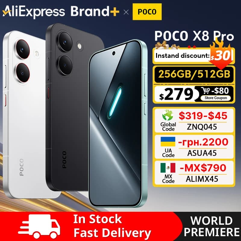 【العرض العالمي الأول】 الإصدار العالمي POCO X8 Pro هاتف ذكي معالج Dimensity 8500-Ultra حدث الإطلاق في 17 مارس الساعة 05:00 بتوقيت المحيط الهادئ