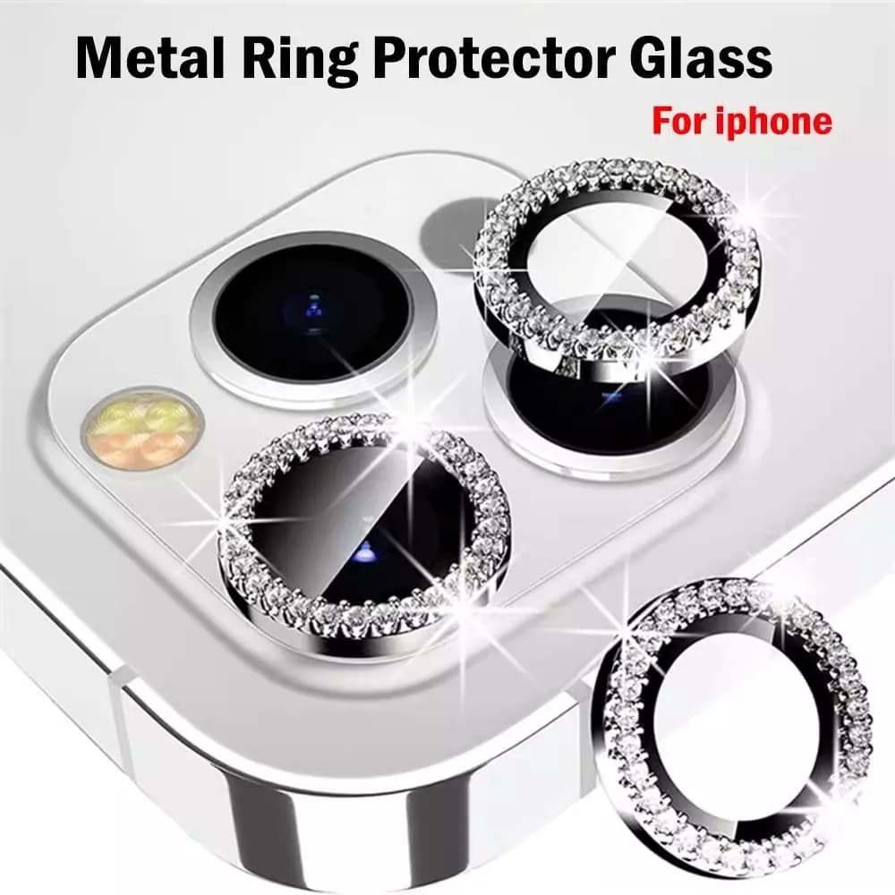 Bling Glitter Diamond Camera Lens Protector Case For iPhone 17 16 15 14 13 12 11 Pro Max Plus Sreen Protectors Film For iPhone17 - 2