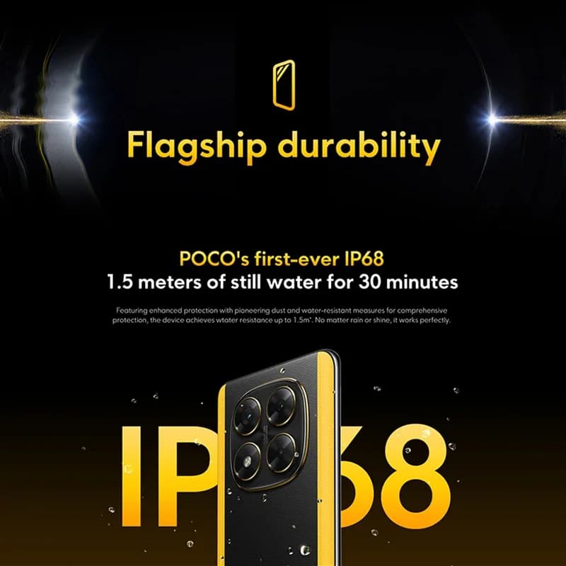 هاتف POCO X7 نسخة عالمية بشاشة منحنية 6.67 بوصة كريستال ريس 1.5K AMOLED وكاميرا رئيسية 50 ميجابكسل وشحن توربو 45 واط وNFC - 6