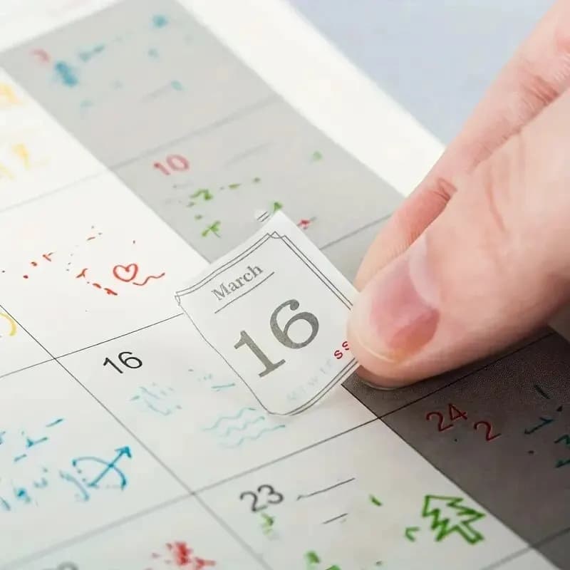 12 قطعة/الحزمة، ملصقات تقويم 365 يوم، سكرابوكينغ DIY، تسميات، مذكرات، قرطاسية، ألبوم، مجلة، مخطط، أرقام أشهر - 3