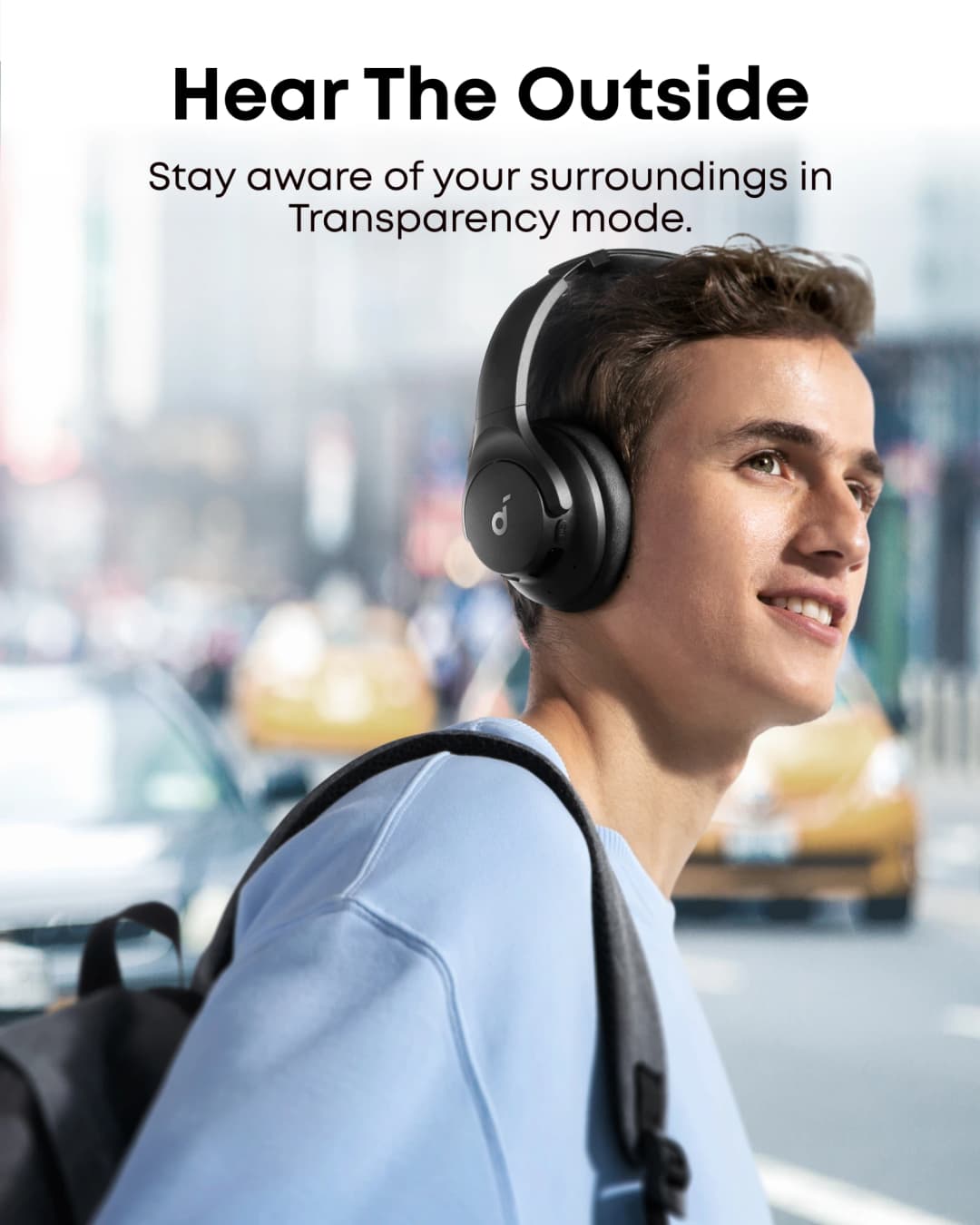 Soundcore by Anker Q20i Hybrid Active Noise Cancelling Headphones, Wireless Over-Ear Bluetooth, 40H ANC Playtime, Hi-Res Audio - 6