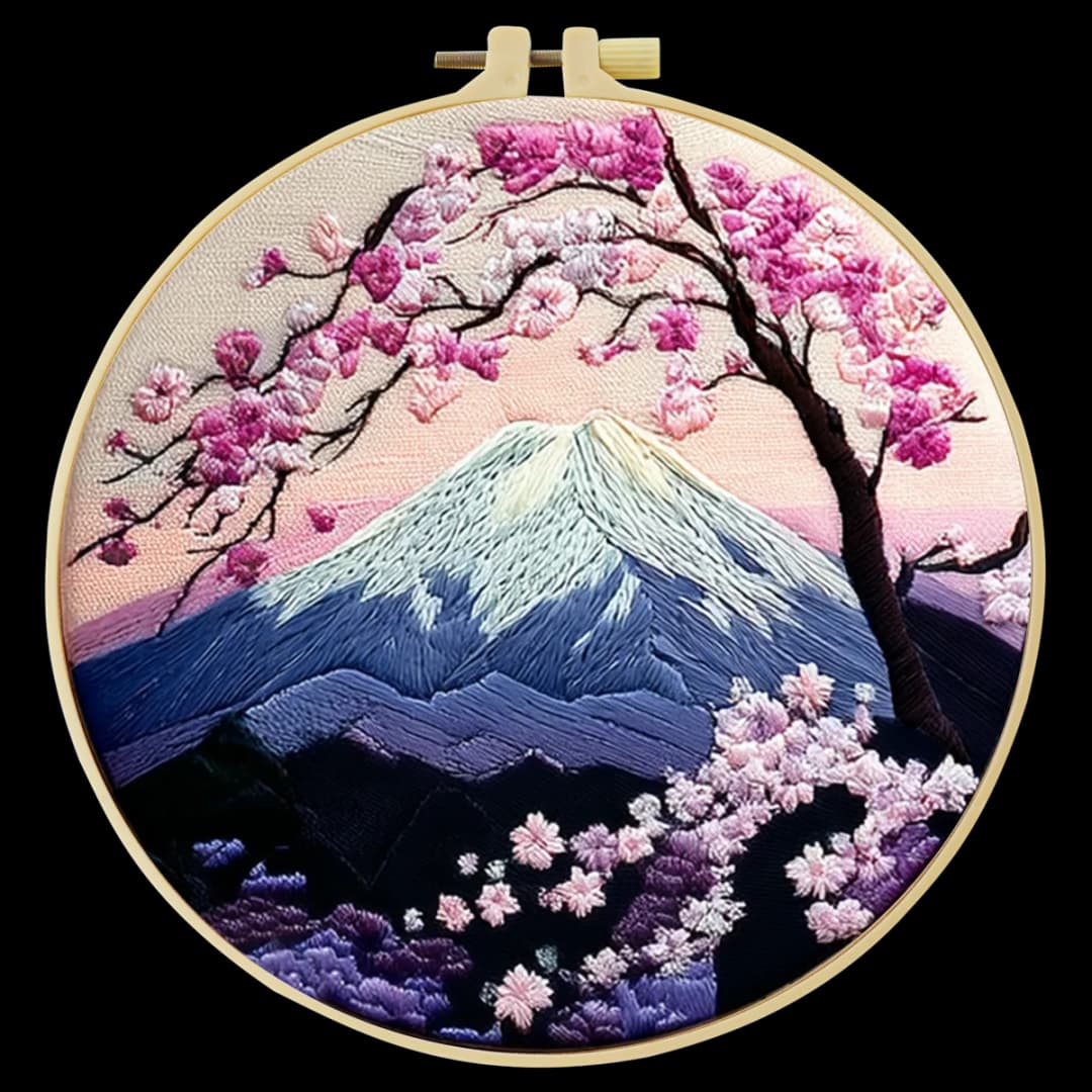 1pc 20X20CM/15X15CM 7.87/6.3inch mountain Embroidery Starter Kit DIY kit DIY embroidery kit manualidades Home Decor Sewing Art - 4