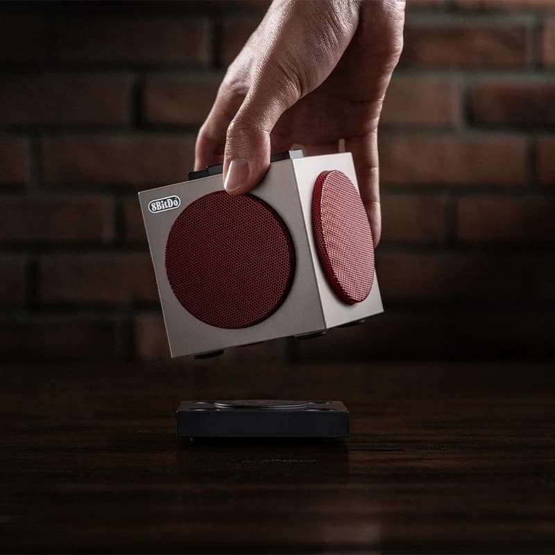 سماعة 8BitDo Retro Cube 2، سماعة بلوتوث محمولة مع صوت ستيريو، قاعدة شحن لاسلكية، بلوتوث 5.3/2.4G/سلكي - 6