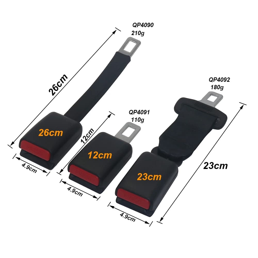 Universal Car Safety Belt 23cm Seat Belt Extension Plug Buckle Seatbelt Clip Adjustable Extender Child Universal Lengthening - 6