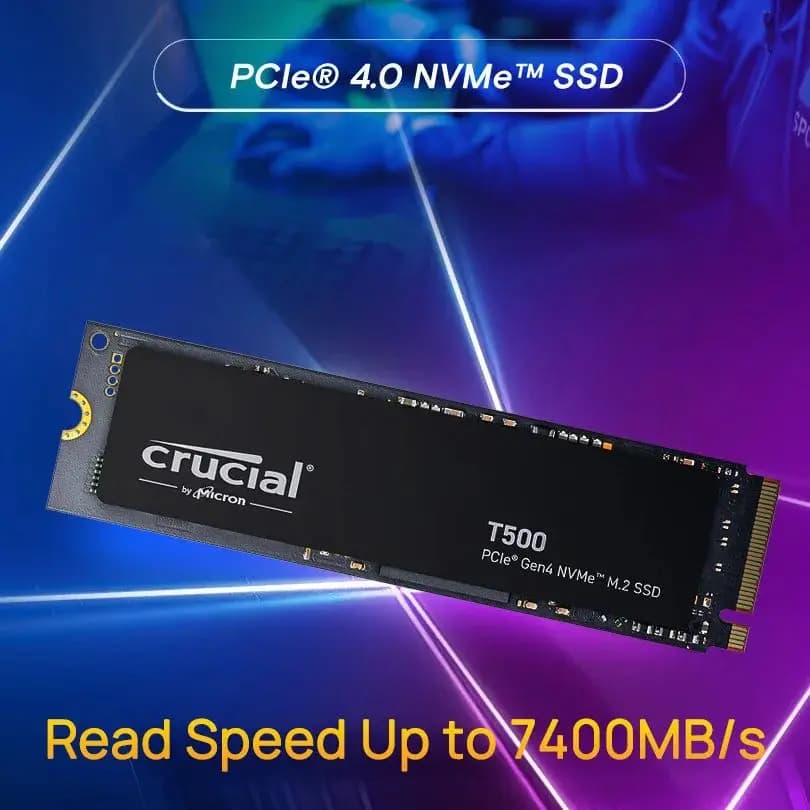 Original Crucial T500 Gen4 Nvme M.2 Ssd Internal Gaming 500gb 1tb 2tb 4tb Ssd Read Up To 7400mb/s For Laptop Desktop Compatible - 2
