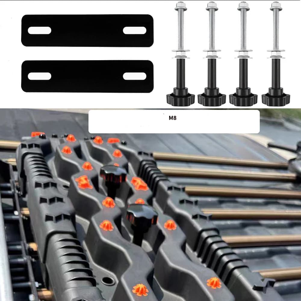 4X Universal Traction Board Kit Easy-to-Install Safety Recovery Board Mount for Off-Road Vehicles