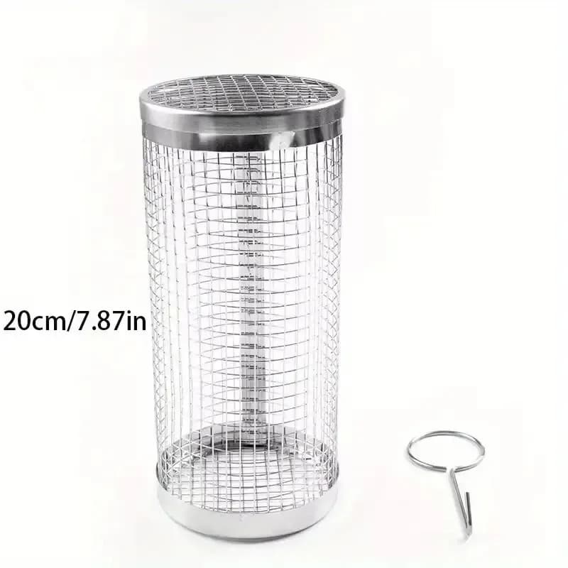 1pc Stainless Steel BBQ Cage Grill Cage Perfect For OutdoorGrilling Camping Grill Accessories Tool Gifts For Camping BBQ - 4